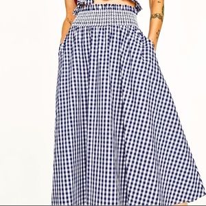 Zara maxi gingham skirt
